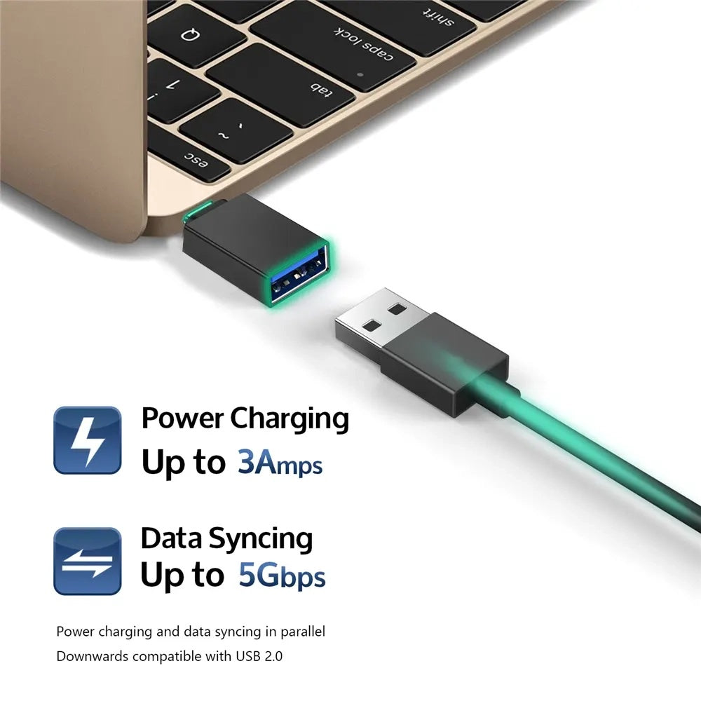 Adapter OTG microUSB / USB-C - USB-A Techsuit A13 DuoVoltX, Szary, Zestaw 2 sztuki