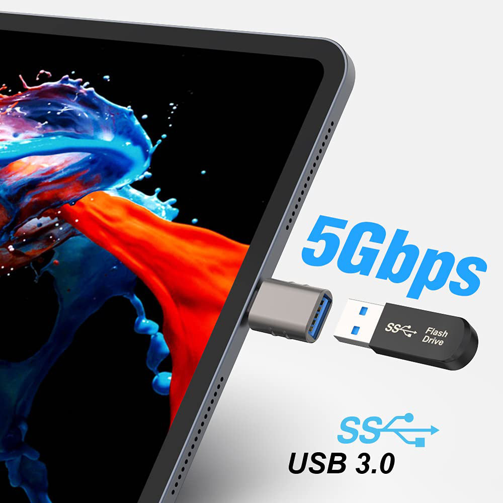 Adapter OTG USB-C - USB-A Techsuit A10 SlateVolt, Szary