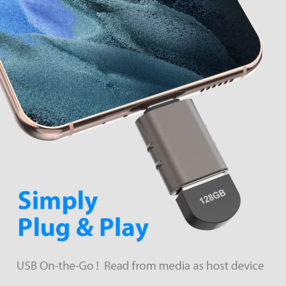Adapter OTG USB-C - USB-A Techsuit A10 SlateVolt, Szary