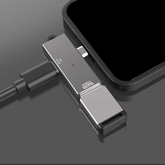 Adapter OTG USB-C - USB-A Techsuit A21, Szary