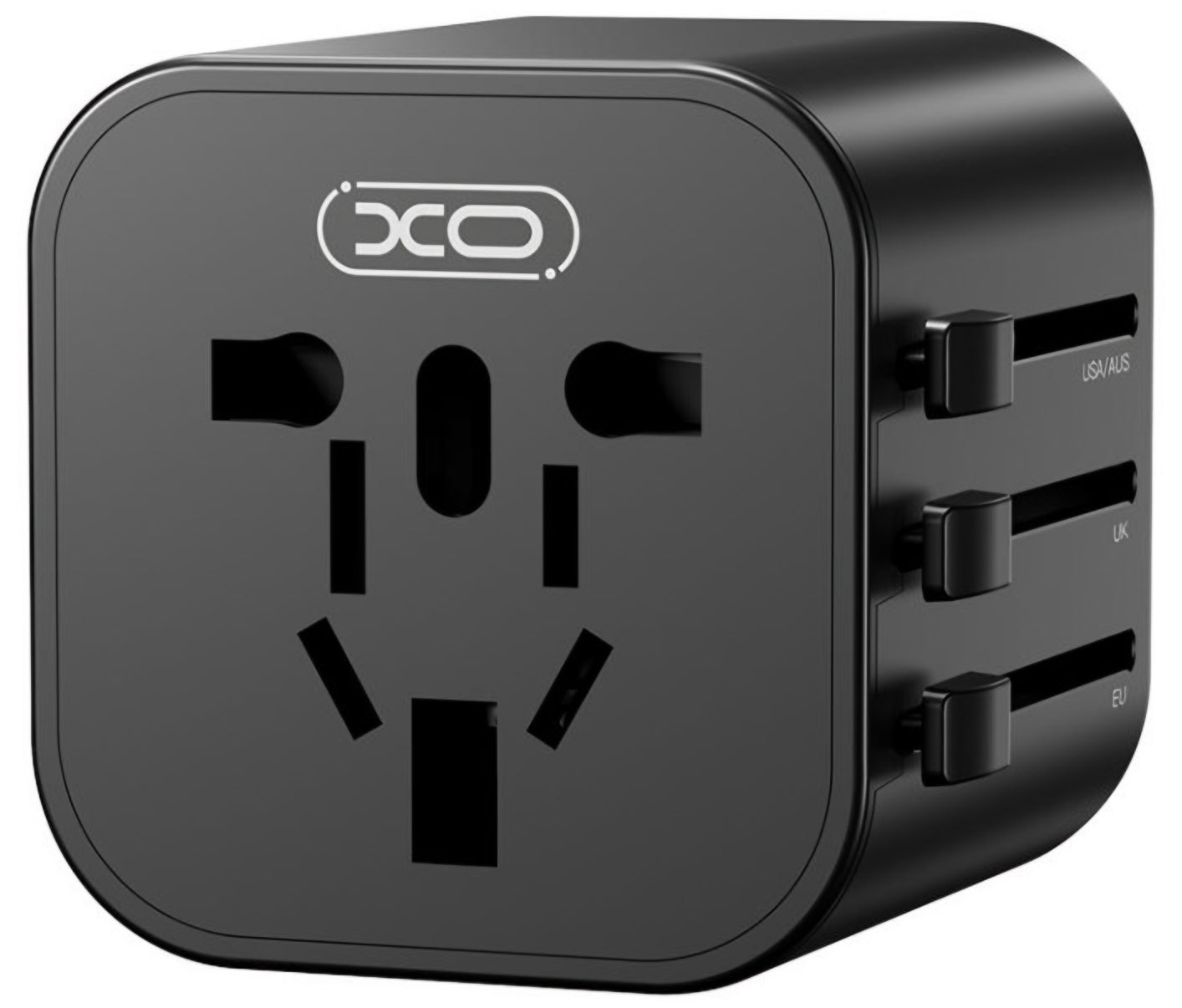 XO Design WL28 Travel Network Adapter US / UK / AU / CN / EU, Black