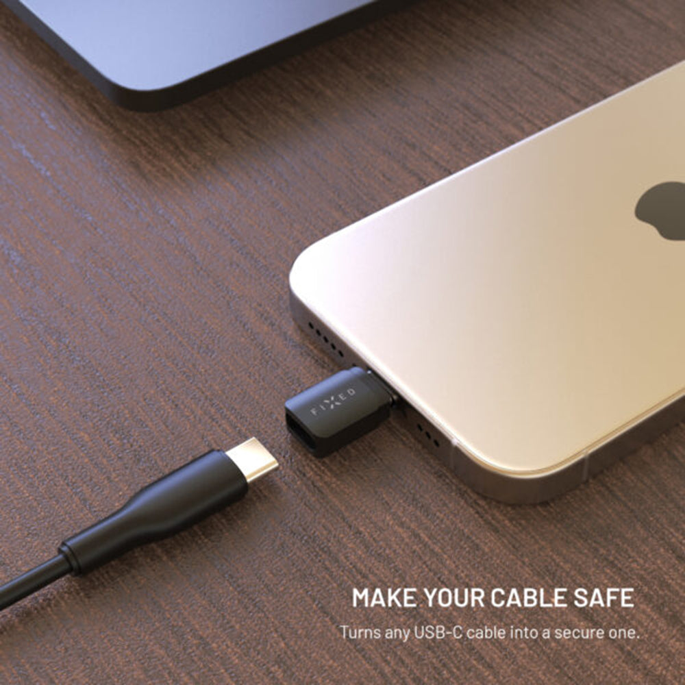 Adapter USB Blokada Danych Fixed, USB-A / USB-C, 2w1, Czarny