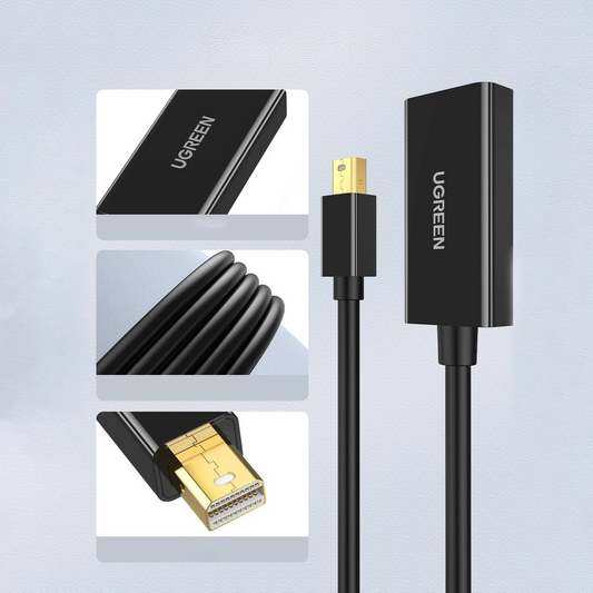 Adapter Wideo UGREEN MD112, MiniDisplayPort - HDMI, Czarny