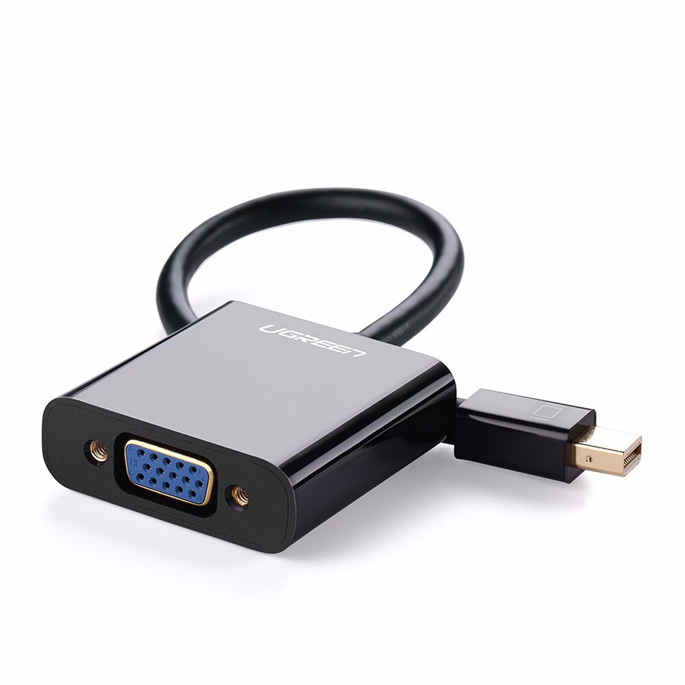 Adapter Wideo UGREEN, MiniDisplayPort - VGA, 1080P, Czarny
