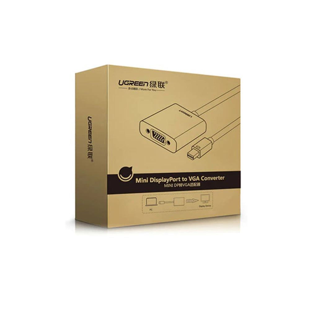 Adapter Wideo UGREEN, MiniDisplayPort - VGA, 1080P, Czarny