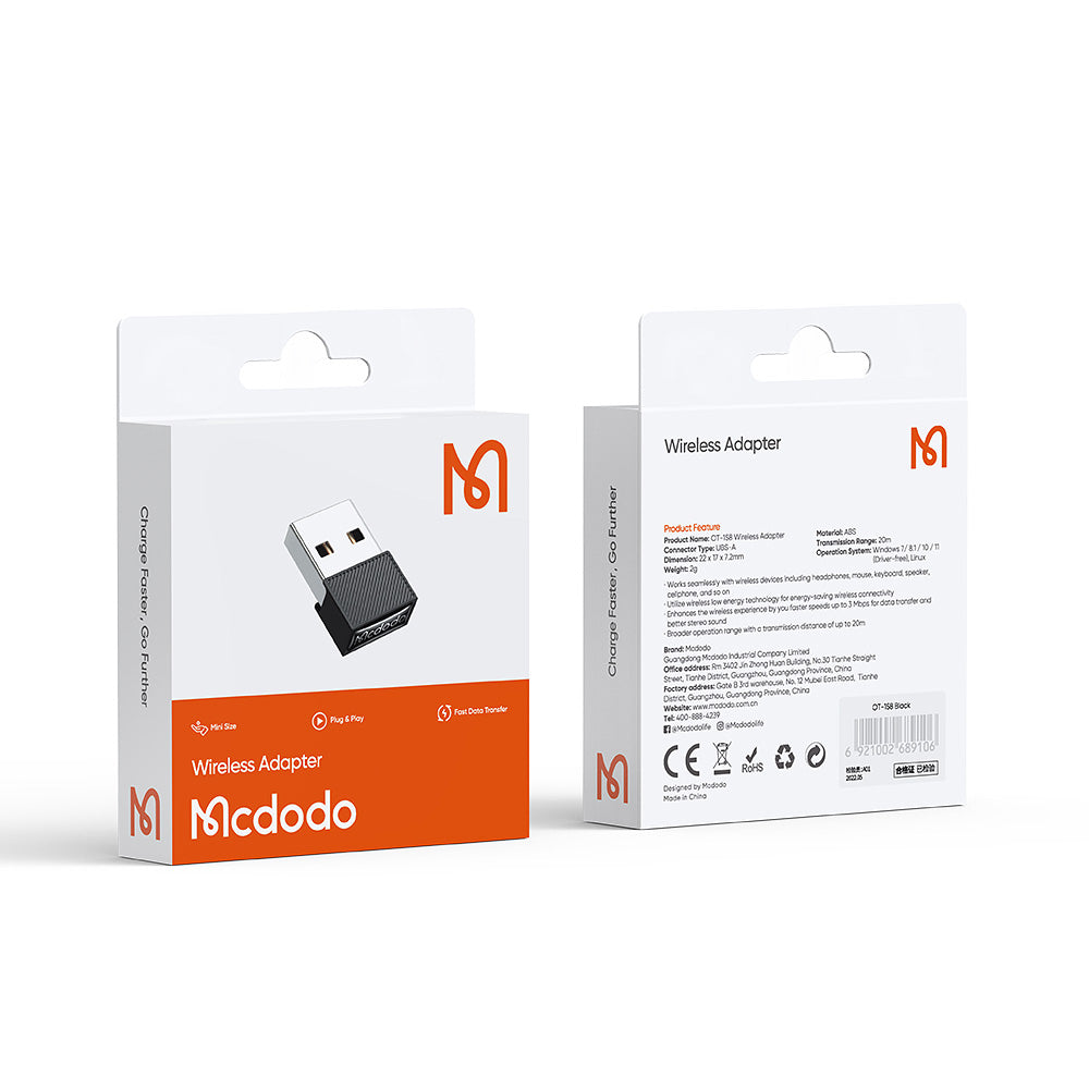 Adapter bezprzewodowy McDodo OT-1580, Czarny