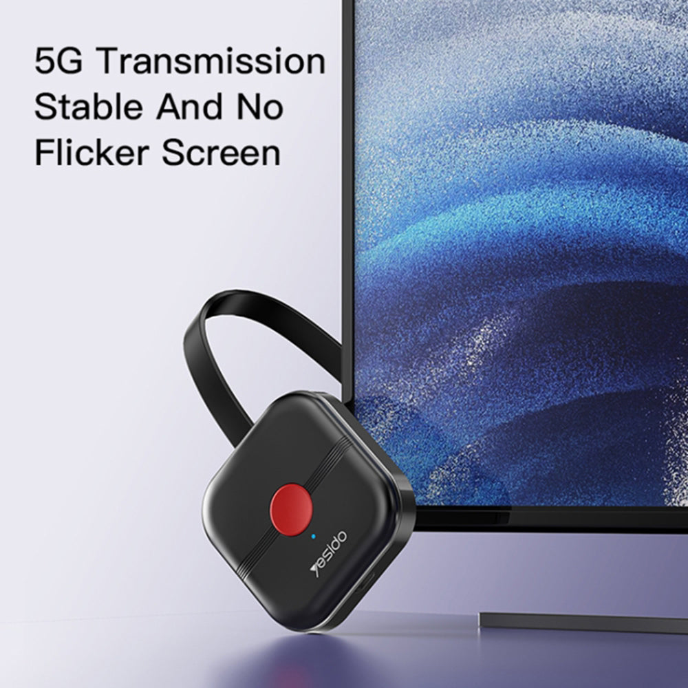 Bezprzewodowy adapter multimedialny Yesido TV10 5G, czarny