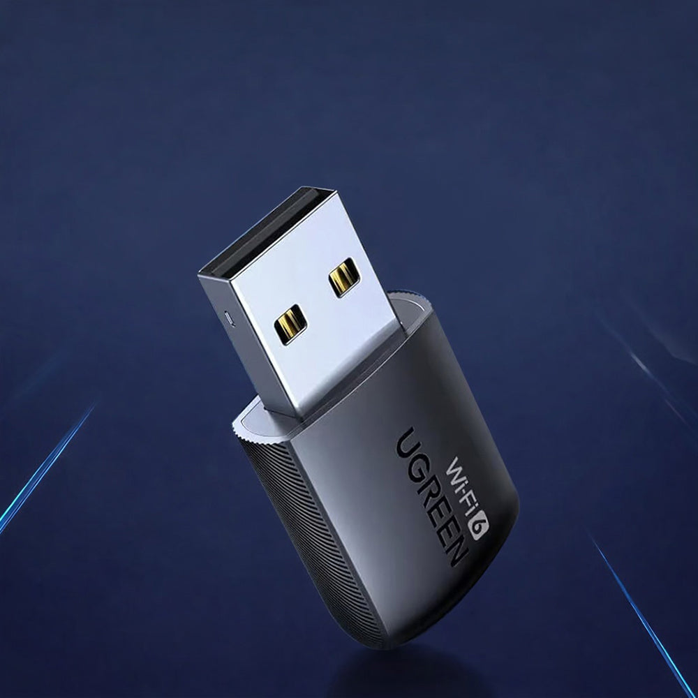 Adapter bezprzewodowy UGREEN CM762 (35264), Dual Band, Wi-Fi 6, 600Mbps, Czarny