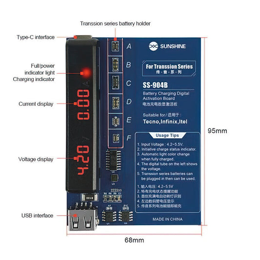 Zasilacz Sunshine SS-904B do serii TECNO / Infinix / Itel, 2w1