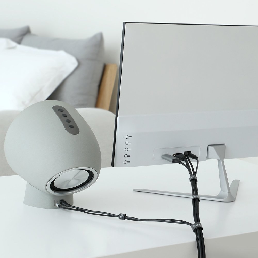 Organizator Kabli Baseus Circle, Velcro, 3m, Czarny ACMGT-F01