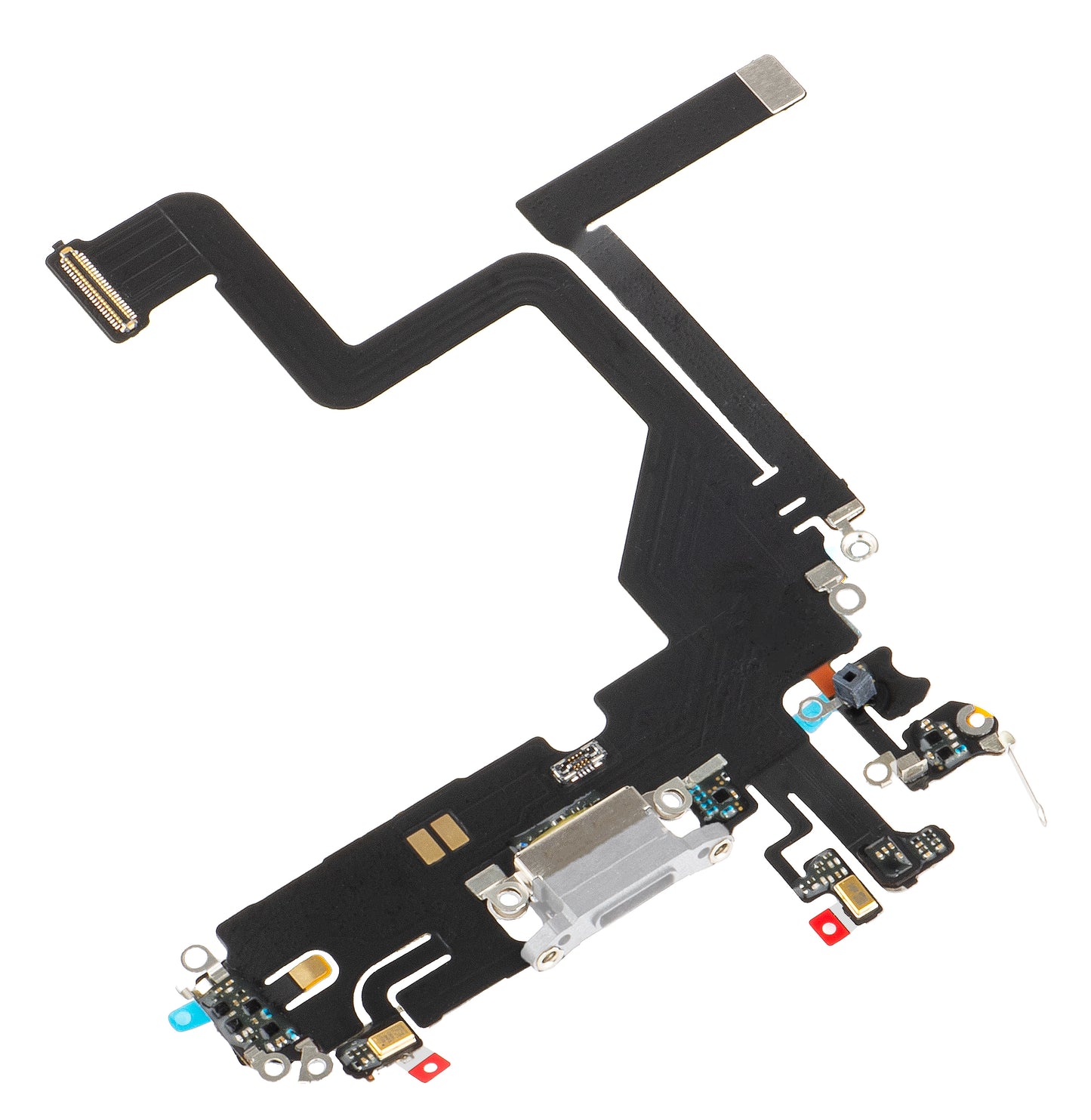 Opaska na głowę ze złączem ładowania - mikrofon Apple iPhone 14 Pro, srebrny