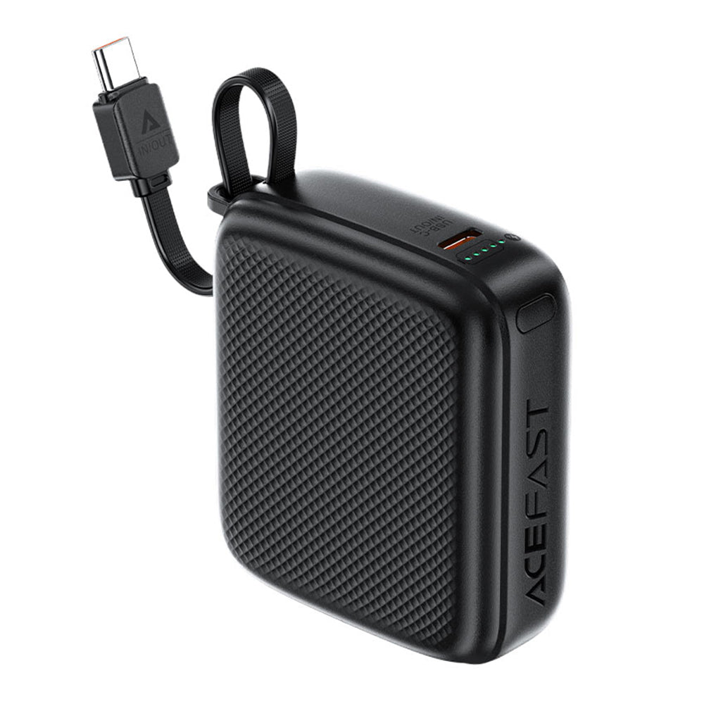 Acefast M15 External Battery, 10000mAh, 20W, PD, 2 x USB-C, Black
