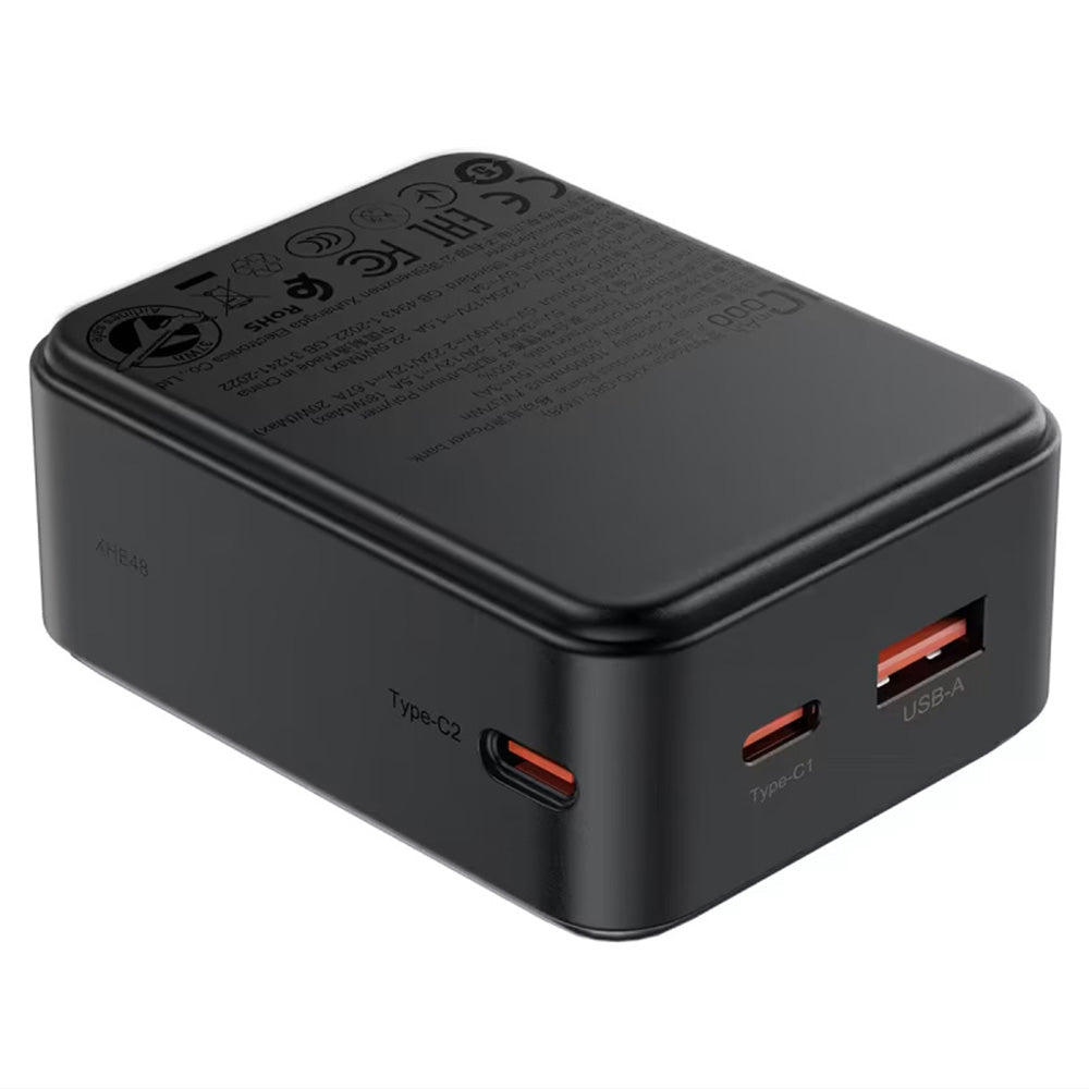 Zewnętrzna bateria Acefast M28, 10000mAh, 22.5W, QC + PD, 1 x USB-A - 2 x USB-C, Czarna
