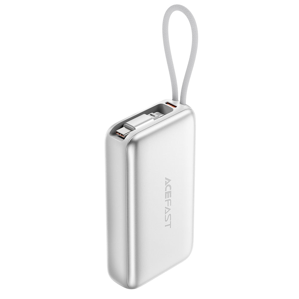 Zewnętrzna bateria Acefast M32, 10000mAh, 35W, PD, 2 x USB-C, Srebrna
