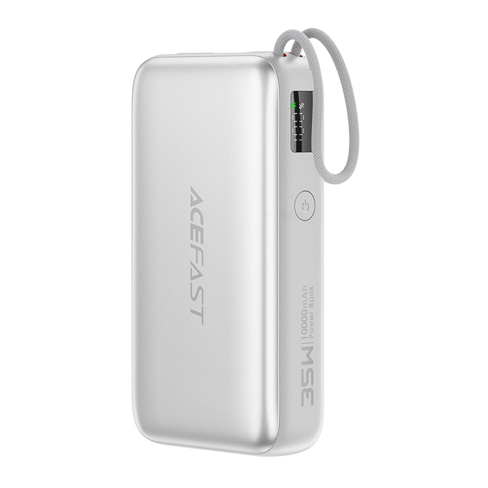 Zewnętrzna bateria Acefast M32, 10000mAh, 35W, PD, 2 x USB-C, Srebrna