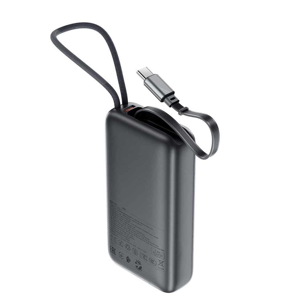 Zewnętrzna bateria Acefast M32, 10000mAh, 35W, PD, 2 x USB-C, Szara
