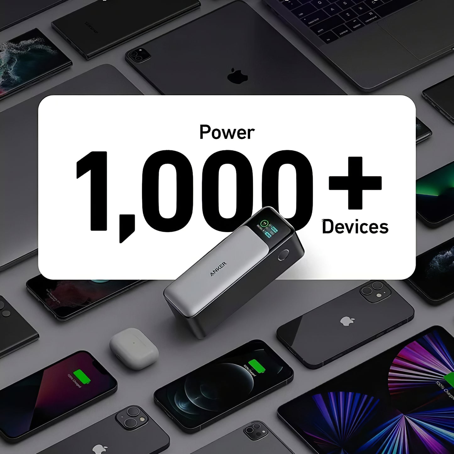 Zewnętrzna bateria Anker 737, 24000mAh, 140W, QC + PD, 1 x USB-A - 2 x USB-C, Czarna A1289011
