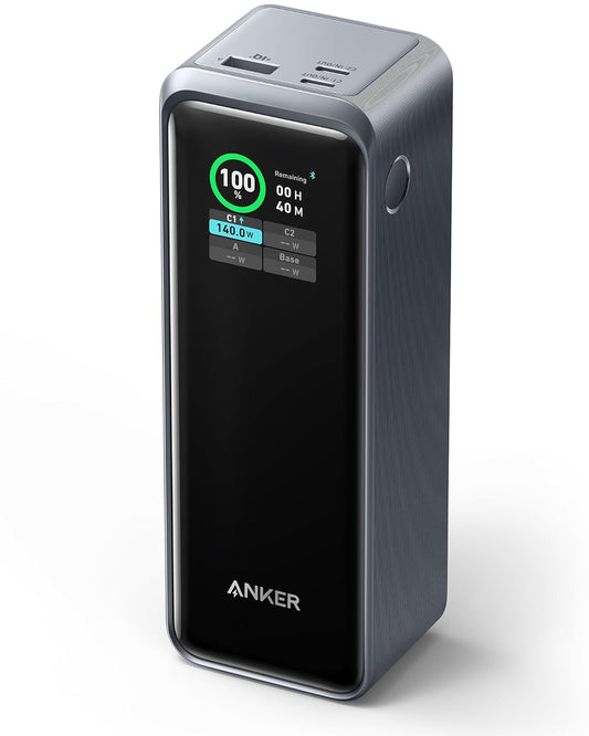 Akumulator zewnętrzny Anker Prime, 27650 mAh, 250 W, QC + PD, 1 x USB-A - 2 x USB-C, czarny A1340011 A1340011