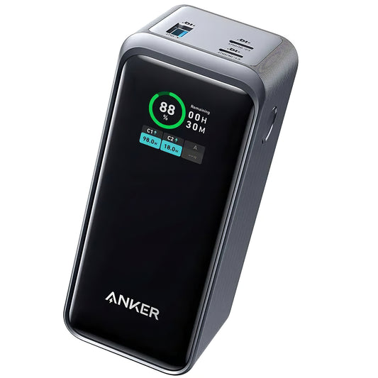 Bateria zewnętrzna Anker Prime, 20000 mAh, 200 W, QC + PD, 1 x USB-A - 2 x USB-C, czarna A1336011