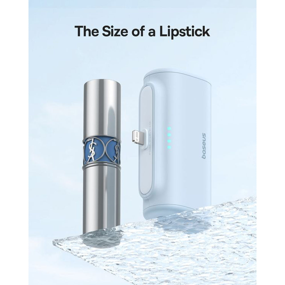 Zewnętrzna bateria Baseus Compact, 5000mAh, 20W, PD, 1 x Lightning - 1 x USB-C, Niebieska P10068307313-00