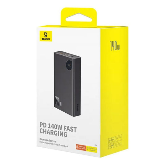 Zewnętrzna bateria Baseus Adaman, 24000mAh, 140W, QC + PD, 1 x USB-C - 2 x USB-A, Czarna P10021508113-00