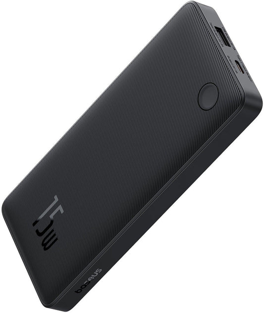 Bateria zewnętrzna Baseus Airpow Lite, 10000 mAh, 15 W, 1 x USB-A - 1 x USB-C, czarna P10067500123-00