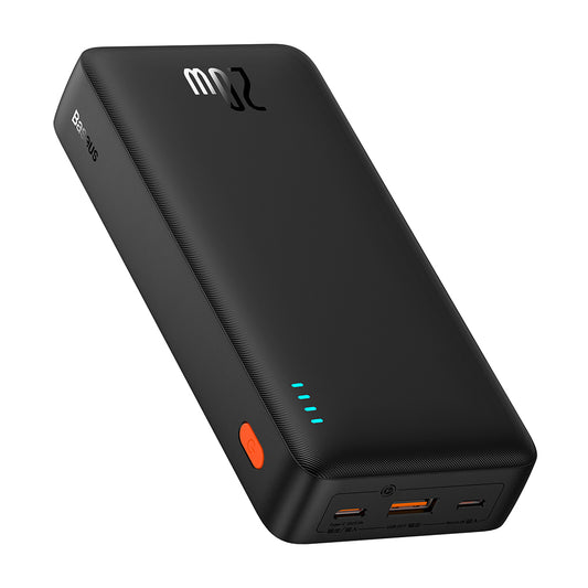 Zewnętrzna bateria Baseus Airpow, 20000mAh, 20W, QC + PD, 1 x USB-A - 1 x USB-C, Czarna P10022804113-00