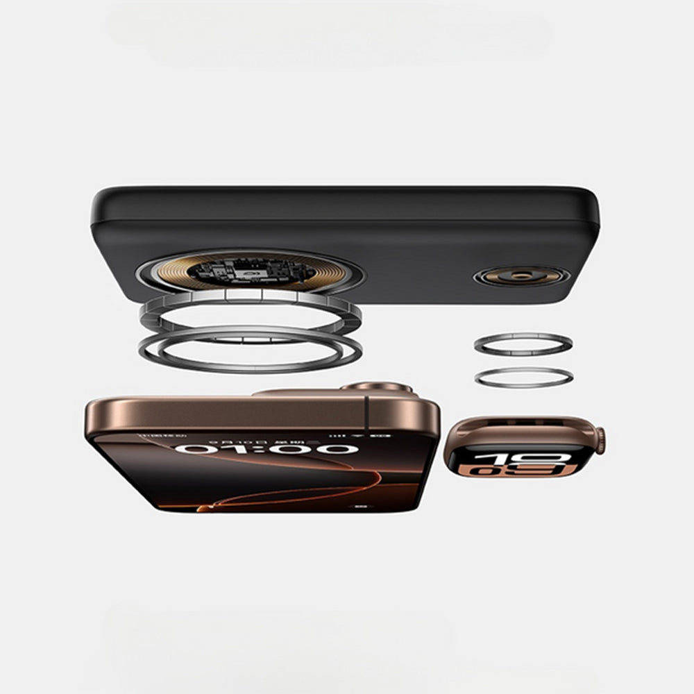 Zewnętrzna bateria Baseus Bank EnerFill FT11, 10000mAh, 27W, PD + QI + FQI, 2 x QI - 1 x USB-C, Czarna P1008210G123-00