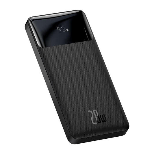 Zewnętrzna bateria Baseus Bipow, 10000mAh, 20W, QC + PD, 1 x USB-C - 2 x USB-A, Czarna PPBD050301