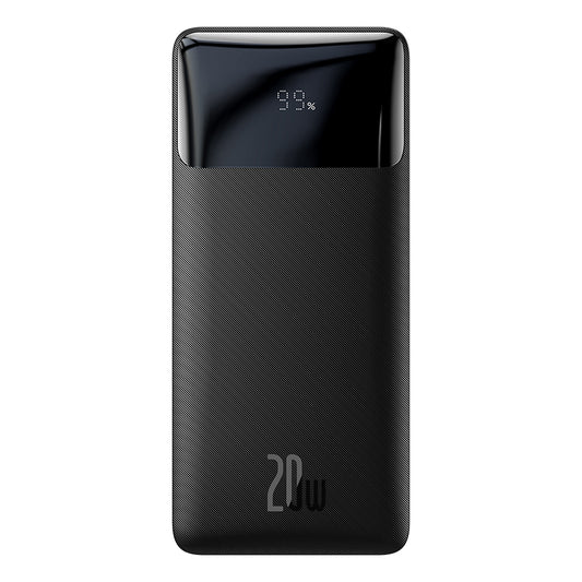 Zewnętrzna bateria Baseus Bipow, 10000mAh, 20W, QC + PD, 1 x USB-C - 2 x USB-A, Czarna PPBD050301