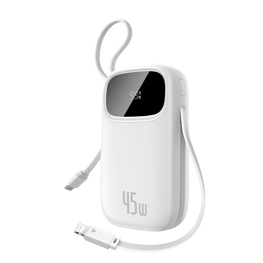 Zewnętrzna bateria Baseus EnerFill FC31, 20000mAh, 45W, QC + PD, 1 x Lightning - 1 x USB-A - 2 x USB-C, Biała E0028D01