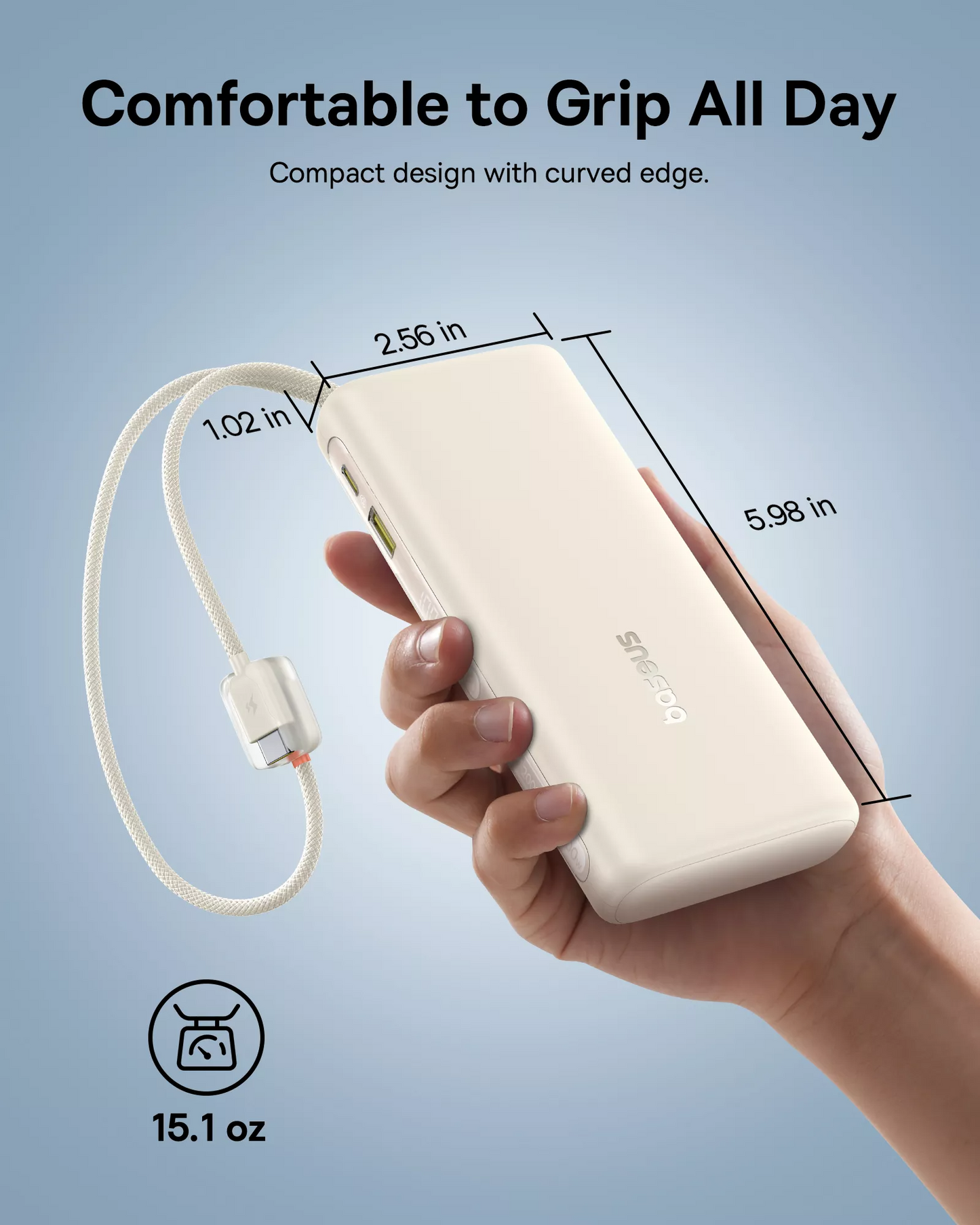 Powerbank Baseus EnerFill FC41, 20000mAh, 100W, QC + PD, 1 x USB-A - 3 x USB-C, Biały E0028N04