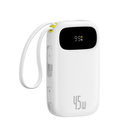 Zewnętrzna bateria Baseus EnerFill FC31, 20000mAh, 45W, QC + PD, 1 x Lightning - 1 x USB-A - 2 x USB-C, Biała E0028D01