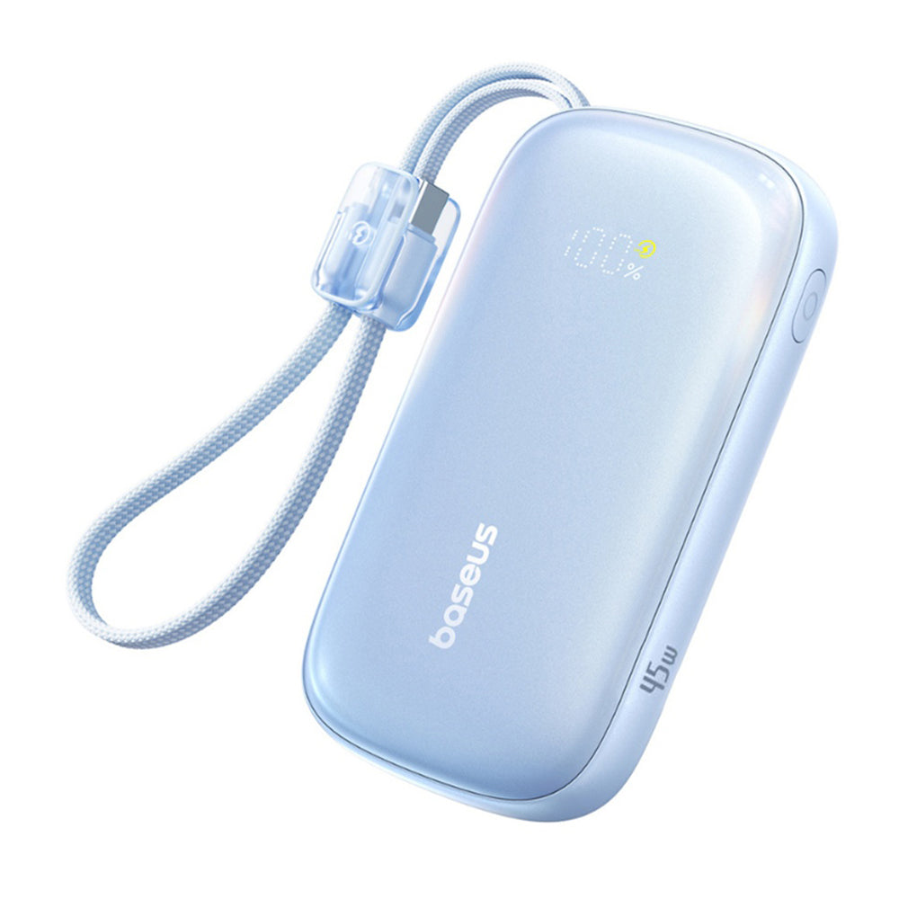 Zewnętrzna bateria Baseus EnerFill FC21 Qpow 3 Ultra, 10000mAh, 45W, QC + PD, 1 x USB-A - 1 x USB-C, Niebieska E0027Q03