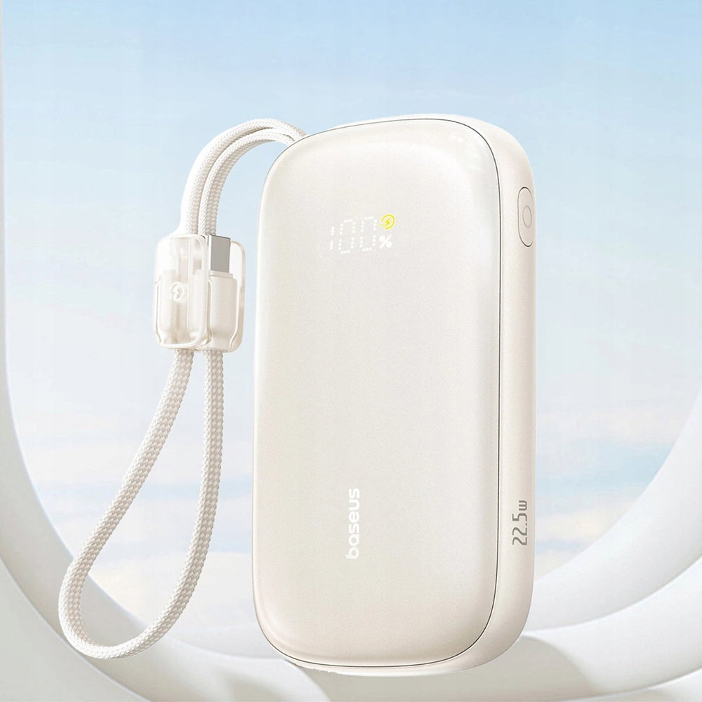 Zewnętrzna bateria Baseus EnerFill FC21 Qpow 3 Ultra, 10000mAh, 45W, QC + PD, 1 x USB-A - 1 x USB-C, Beżowy E0027Q01