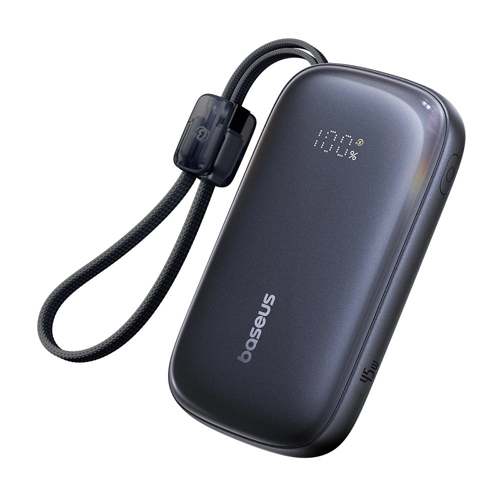 Zewnętrzna bateria Baseus EnerFill FC21 Qpow 3 Ultra, 10000mAh, 45W, QC + PD, 1 x USB-A - 1 x USB-C, Czarna E0027Q00