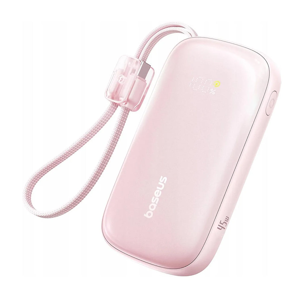 Zewnętrzna bateria Baseus EnerFill FC21 Qpow 3 Ultra, 10000mAh, 45W, QC + PD, 1 x USB-A - 1 x USB-C, Różowy E0027Q02