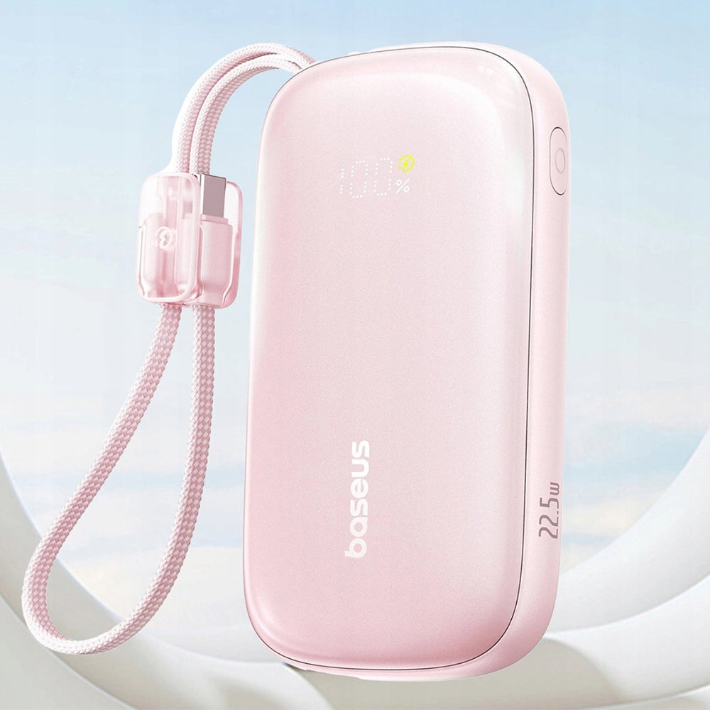 Zewnętrzna bateria Baseus EnerFill FC21 Qpow 3 Ultra, 10000mAh, 45W, QC + PD, 1 x USB-A - 1 x USB-C, Różowy E0027Q02