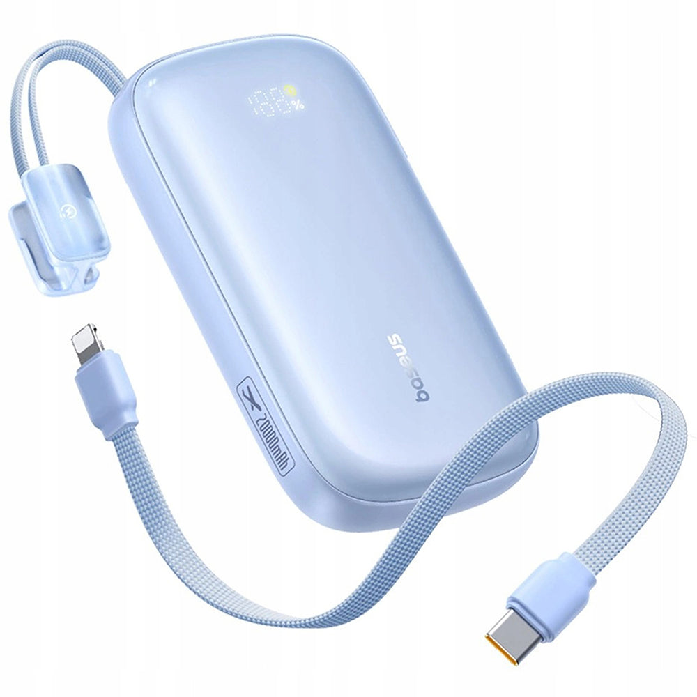 Zewnętrzna bateria Baseus EnerFill FC21 Qpow 3 Ultra, 20000mAh, 22.5W, QC + PD, 1 x USB-A - 1 x USB-C, Niebieska E0027M03
