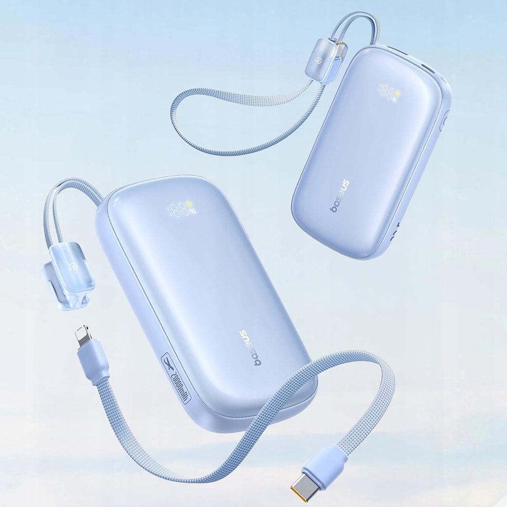 Zewnętrzna bateria Baseus EnerFill FC21 Qpow 3 Ultra, 20000mAh, 22.5W, QC + PD, 1 x USB-A - 1 x USB-C, Niebieska E0027M03