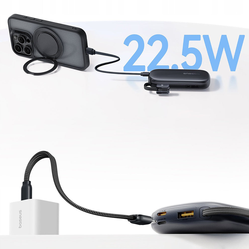 Zewnętrzna bateria Baseus EnerFill FC21 Qpow 3 Ultra, 20000mAh, 22.5W, QC + PD, 1 x USB-A - 1 x USB-C, Beżowy E0027M01