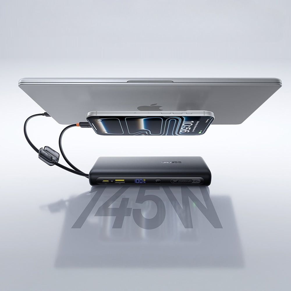 Powerbank Baseus EnerFill FC41, 25000mAh, 145W, QC + PD, 1 x USB-A - 3 x USB-C, Czarny E0028H03