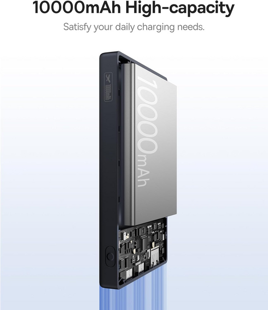 Zewnętrzna bateria Baseus PicoGo, 10000mAh, 20W, QC + PD, 1 x USB-A - 2 x USB-C, Biała P10076801213-00