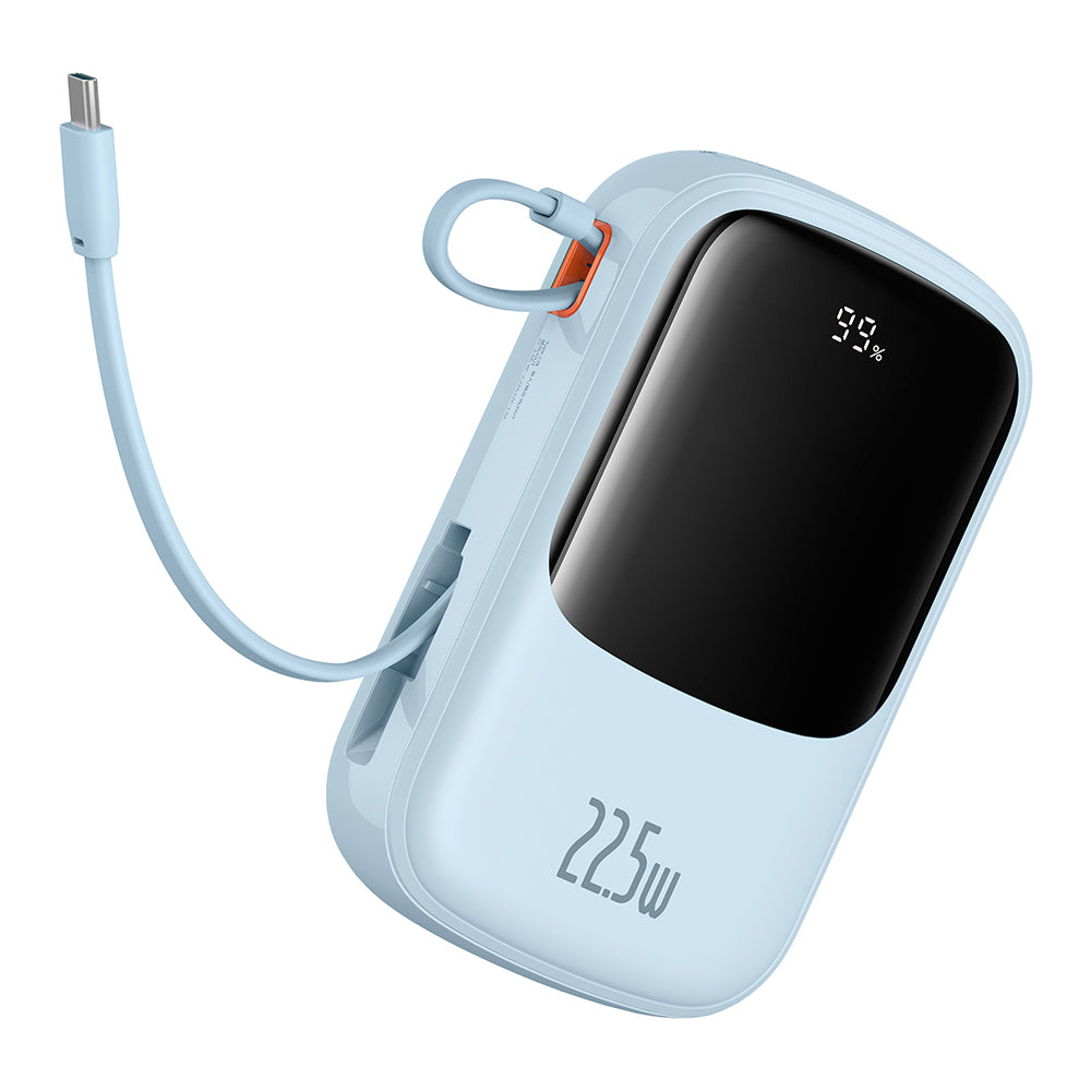 Zewnętrzna bateria Baseus Qpow Pro+, 20000mAh, 22.5W, QC + PD, 1 x USB-A - 2 x USB-C, Niebieska P10067103313-00
