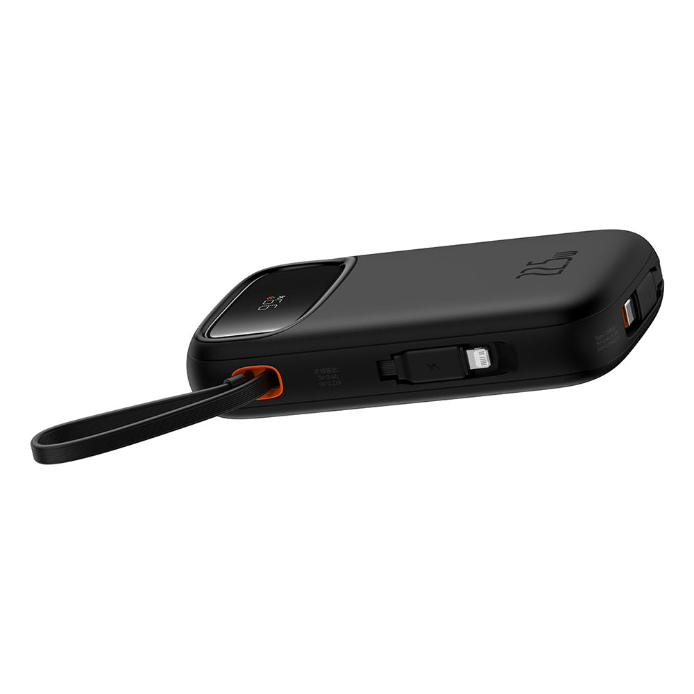 Zewnętrzna bateria Baseus Qpow Pro+, 20000mAh, 22.5W, QC + PD, 1 x Lightning - 1 x USB-A - 2 x USB-C, Czarna P10055002113-00