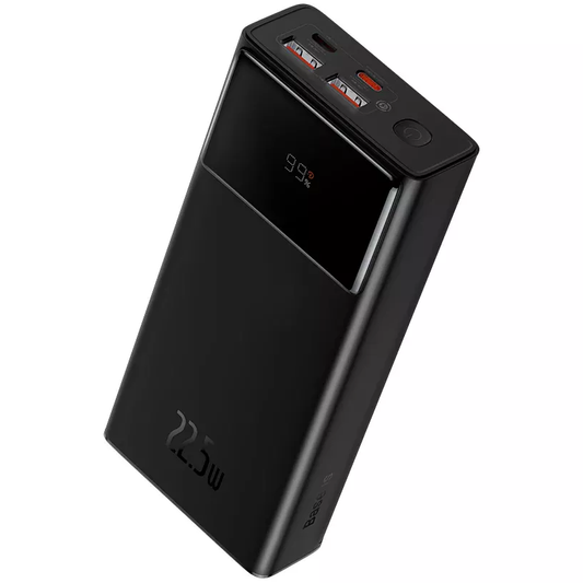 Zewnętrzna bateria Baseus Star Lord, 30000mAh, 22.5W, QC + PD, 1 x USB-C - 2 x USB-A, Czarna PPXJ080101