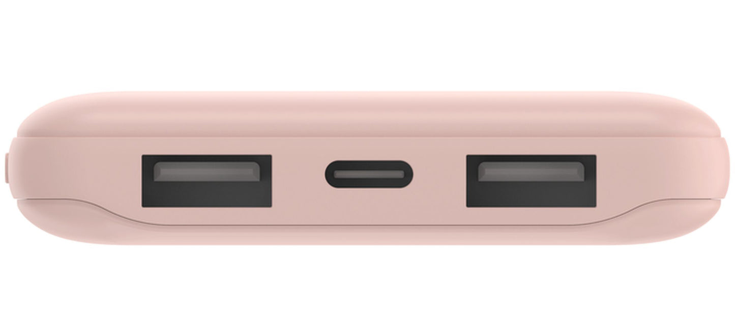 Powerbank Belkin BoostCharge, 10000mAh, 15W, 1 x USB-C - 2 x USB-A, Różowy BPB011btRG