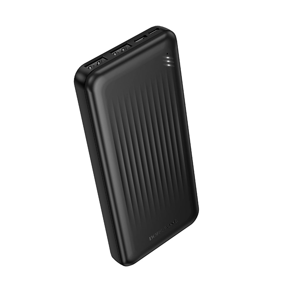 Zewnętrzna bateria Borofone BJ78 Clever, 10000mAh, 10W, 2 x USB-A, Czarna