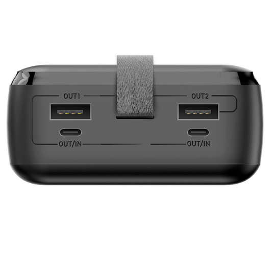 Forever TB-400 External Battery, 20000mAh, 65W, QC + PD, 2 x USB-A - 2 x USB-C, Black