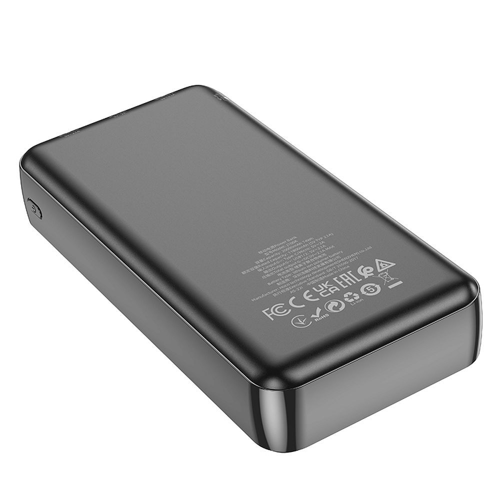 Powerbank HOCO J100A, 20000mAh, 10W, 2 x USB-A, Czarny